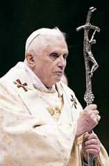 Pope Benedict XVI leads the midnight mass at Saint Peters Basilica in the Vatican