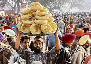 Rush at the Shaheedi Jor Mela in Fatehgarh Sahib