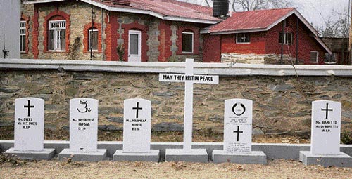 The graves of the six people killed in the attack by the armed raiders are maintained in the best Christian tradition.