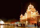 Gurdwara Sri Tutti Gandi Sahib illuminated for the three-day Maghi Mela at Muktsar.