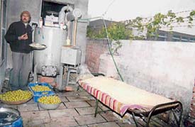 Dharamveer of Damal village in Yamunanagar with his fabricated multipurpose agro-processing device.