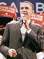 Barack Obama addresses supporters during his final rally in Columbia, South Carolina. 
