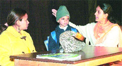 Staff and students of DAV School stage a play, “Armaan,” in Amritsar