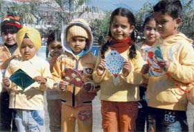 Students of Spring Valley Public School celebrate Basant Panchmi in Mohali