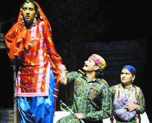 Artistes put up a rivetting performance at Punjab Naatshala.