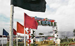 ALL SET: Preparations are on at the PAU for the two-day Kisan Mela to be inaugurated in Ludhiana on Thursday.
