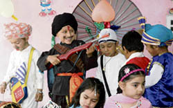 Tiny tots of Dil’s Nursery School at a fancy dress contest in Ludhiana