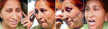 Dalbir Kaur, sister of Sarabjit Singh, after a meeting with Rahul Gandhi in New Delhi on Monday.