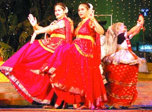 Students of SL Bhawan School put up a scintillating performance during a cultural programme in Amritsar on Tuesday.