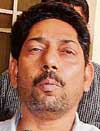 Property dealer Vijay Bhardwaj after his arrest by the Gurgaon police on Tuesday.