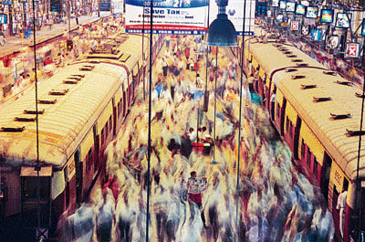 Churchgate Railway Station, Mumbai, 1995. Photo: Raghu Rai