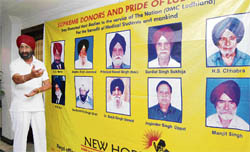 N.S. Nanda, president of New Hope, announces the names of those who have pledged to donate their bodies at a press conference in Ludhiana