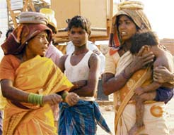 ALL IN A DAY’S WORK: While two women spent the day working hard at a construction site in Sector 69, Mohali,
