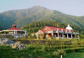 A view of temple Mahavatar in district Kangra