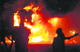 A truck collided headon with a motorcycle near Beant Singh Memorial in Sector 42, Chandigarh, on Wednesday night.