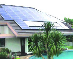 Solar panels and other energy-conserving devices are being adopted in new construction.