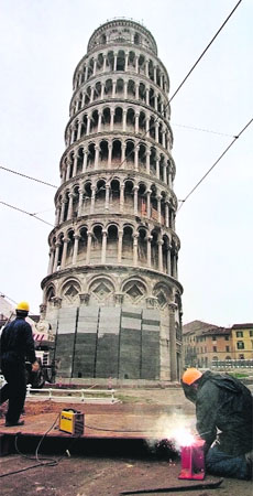 The Leaning Tower of Pisa has stopped moving for the first time in its 800-year history.