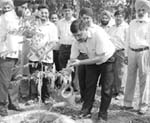 Chief administrator, GMADA, plants saplings in Sector 66 in Mohali
