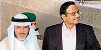 Finance minister P. Chidambaram in Jeddah on Sunday.