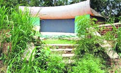 The open air theatre at Bal Bhawan, Sector 23, Chandigarh, is in a dilapidated condition