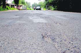 The Palsora road leading to Mohali in dilapidated condition