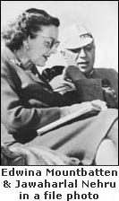 Edwina Mountbatten & Jawaharlal Nehru in a file photo
