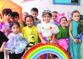 Tiny tots of Lovely Lotus Playway School welcome moonsoon season in Ludhiana