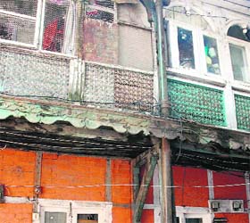 A view of house where Master Madan once livedin Lower Bazaar in Shimla