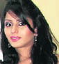 Dannielle Kerkoven, Miss Sri Lanka, at the launch of a beauty salon in Ludhiana on Wednesday.