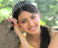 Ecstatic Harsimran Kaur in a pose.