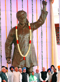 A statue of Bhagat Singh was unveiled at Parliament House, in New Delhi on Friday.