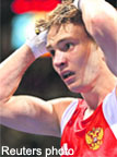 Boxer Akhil Kumar (left) scored a dramatic come-from-behind victory against Russian world champion Sergey Vodopyanov (crying at right after he lost) at the Olympic Games on Friday. 27-year-old Akhil from Bhiwani in Haryana stunned Vodopyanov in an edge-of-the-seat bout to enter the quarter-finals and put himself just one win away from a medal.