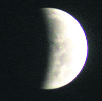 Partial lunar eclipse in Ludhiana on the intervening night of Saturday and Sunday.