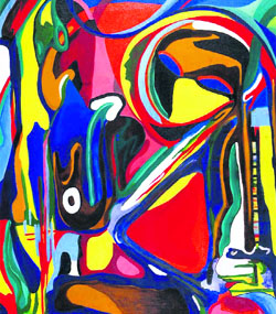 “Kandinsky, Side 1”. Acrylic on canvas by Ali. October, 1998