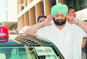 This is the darkest day in the history of democracy in Punjab, said Amarinder Singh, gesturing he wants to hear nothing from reporters after being expelled