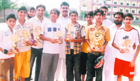 GMT students after winning the skating contest.