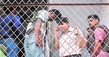 Delhi policemen at the encounter site