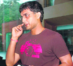 Rain kept Saurav Ganguly indoors on Friday. He was in town for the J.P. Atrey Memorial Cricket Tournament.