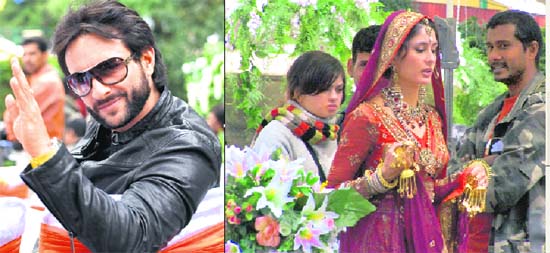 Saif Ali Khan and Kareena Kapoor who are in Shimla for shooting a movie.