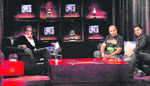 Big B's den will see Amitabh Bachchan interviewing Riteish Deshmukh, Vishal-Shekhar and Priety tonight on NDTV Imagine, 10 pm.