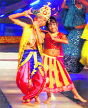 Participants perform at the reality show ‘Ek se badkar ek chota packet bada dhamaka’