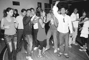 Leg Space: Guests shaking a leg at a party organised at Rendezvous-26 in Chandigarh