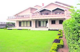 A farmhouse at Basant Enclave in Ludhiana. — Photo by Rajesh Bhambi