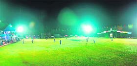 Floodlit stadium at Pinegrove School, Dharampur