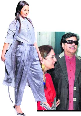 Actor Shatrughan Sinha and wife Poonam come calling at the Lakme Fashion Week in Mumbai, where their daughter Sonakshi (left) walked the ramp