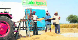 Work in progress at Harbir Agrotech in Jundla village in Karnal district.