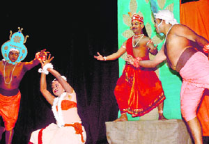 Residents here got the opportunity to watch the play ‘Abhigyan Shankuntlam’, written by renowned poet Kalidas, at the ONGC auditorium yesterday.