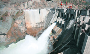The phase-1 of the prestigious 900-MW Baglihar hydroelectric project on the Chenab in Jammu and Kashmir.