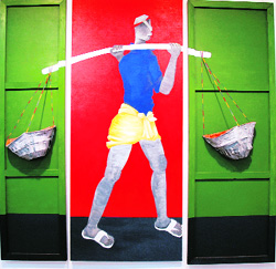COLOUR OF YOUTH: Fifteen young artists have joined hands under the banner ‘Indian Red’ and captured the essence of Indian youth in various hues and forms. Their debut exhibition at the Government Museum and Art Gallery concludes on November 22.