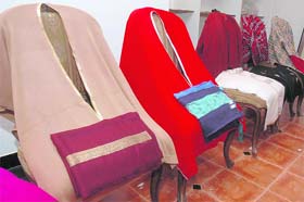 STOLE IT RIGHT: Rama Sud presents her collection of shawls stoles and capes Photo: Parvesh Chauhan